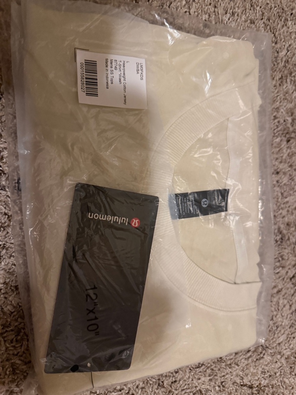 Lululemon Cream Heavyweight Cotton Jersey Tee